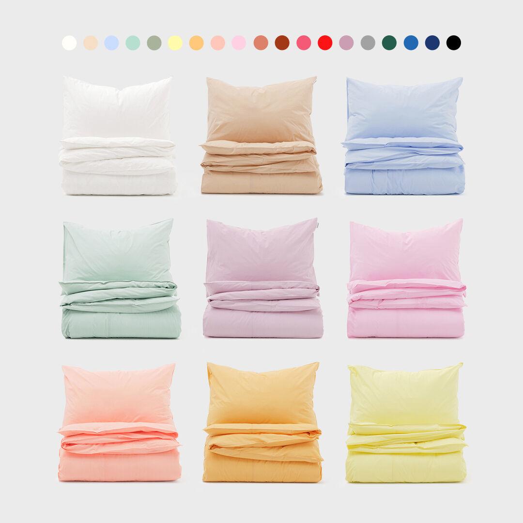 레인보우 60수 코튼 이불커버세트 (SS/Q/K) 19color