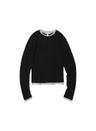 [WOMEN] PW DOUBLE LAYERED LONG SLEEVE TEE_BLACK
