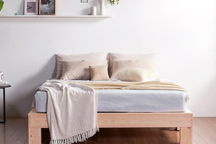 순수 편백나무 100% 평상/수납헤드 원목침대(매트포함) S/SS/Q