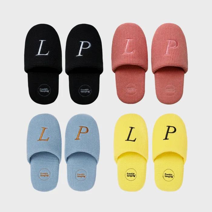Classic Waffle Knit Room Shoes (4Colors)