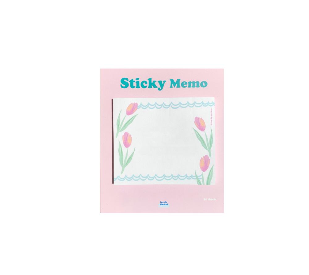 쥬데마르카 튤립 스티키 메모  메모지 문구 자체제작