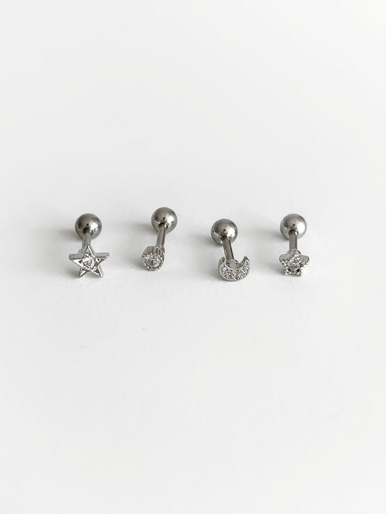 (어센틱/ 4pcs) ﻿shooting star piercing set 별피어싱
