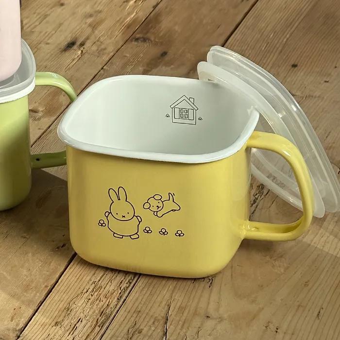 후지호로 미피 파스텔 법랑 사각저그 1.5L