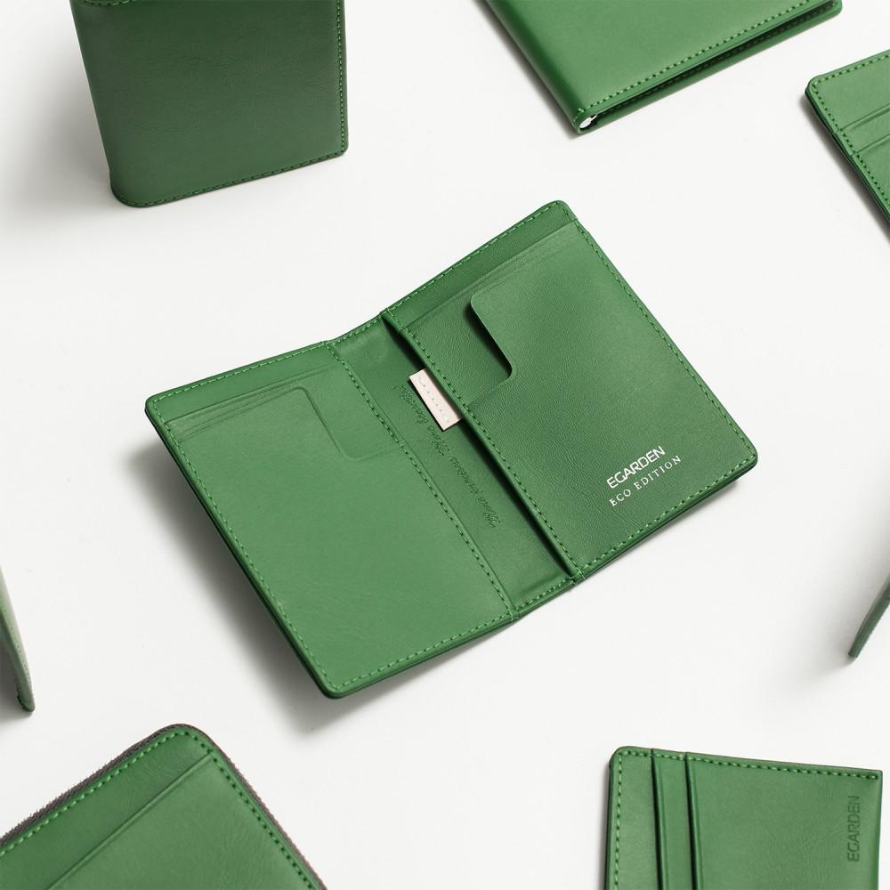 에코에디션 그린 지갑 라인 카드 명함 홀더 슬림 월렛