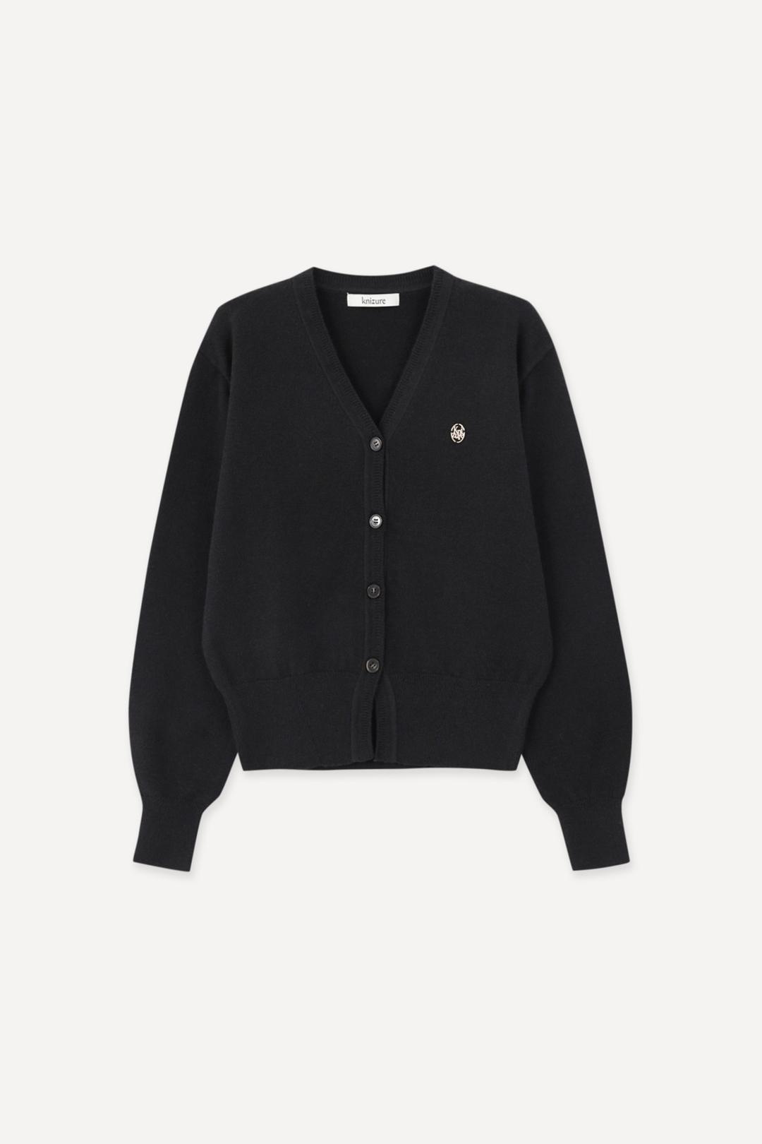 데일리 소프트 벨 슬리브 브이넥 가디건 _Black