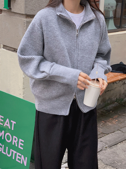 투웨이 울 니트 집업 가디건 (cd)