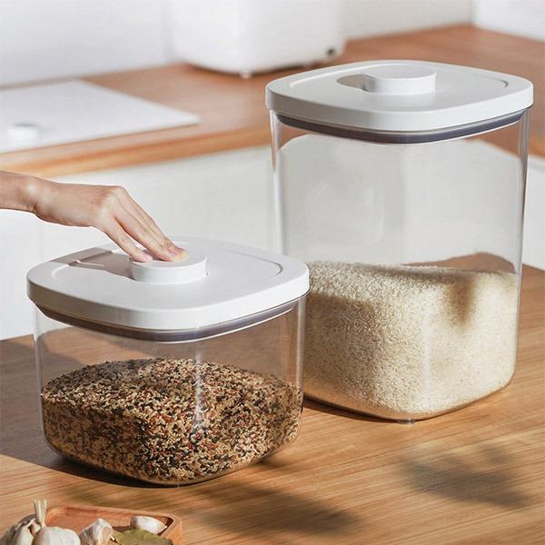[비밀공구] 원터치 밀폐 투명 쌀통 5kg / 10kg