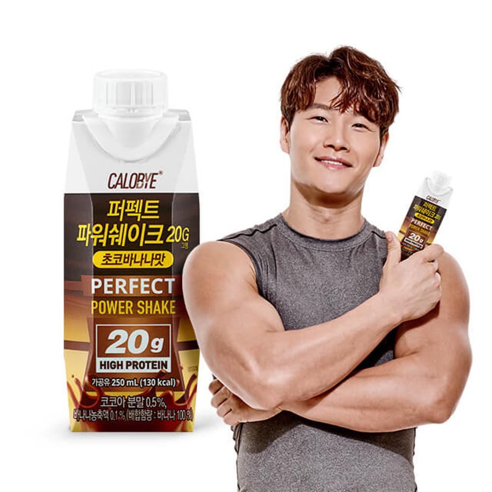 칼로바이 퍼펙트 파워쉐이크 20G 초코바나나 프로틴 음료 마시는 단백질 드링크 250ml x 18개입