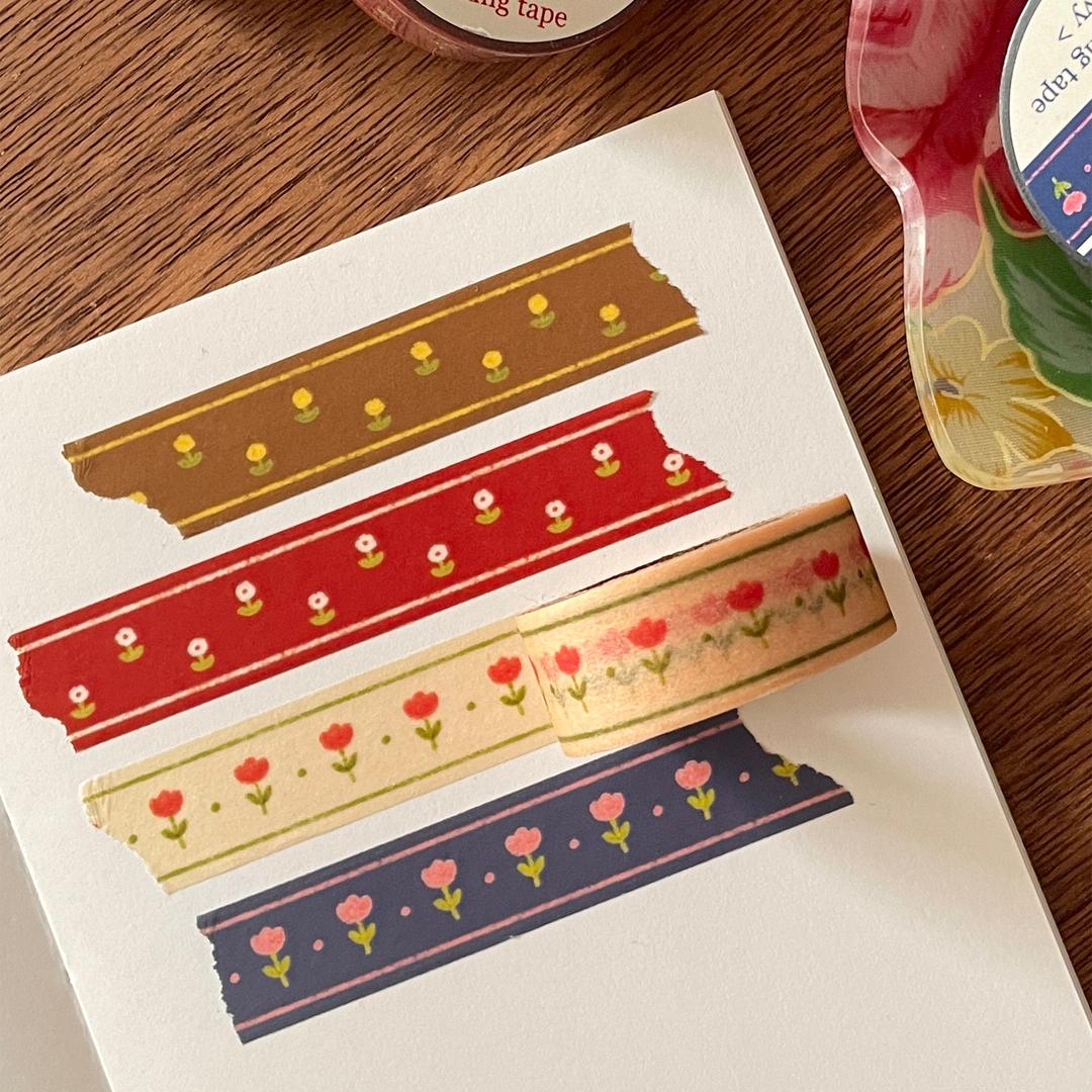 [팔베개] 꽃 마스킹테이프 4종