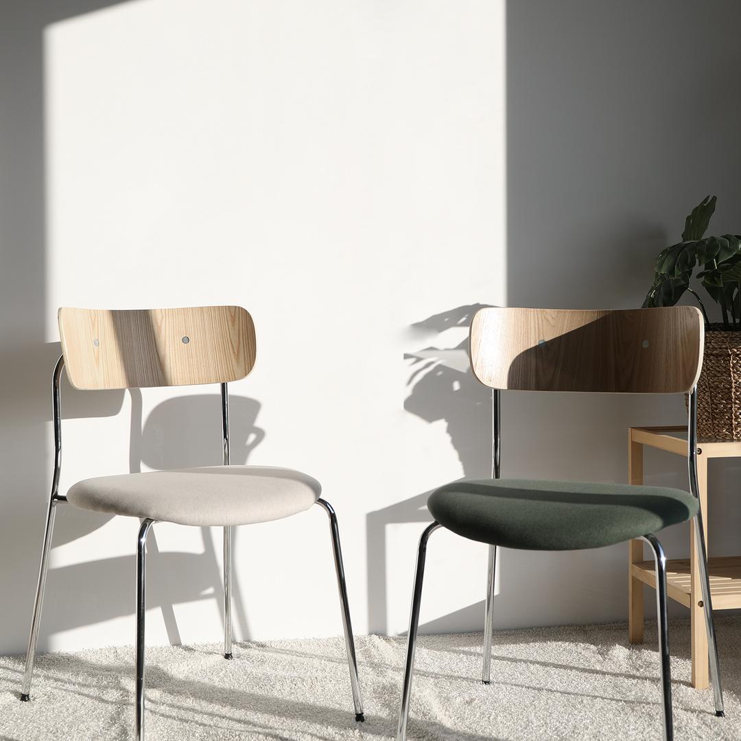 코지우드 카페 사무실 서재 식탁 인테리어 러그 의자 3Colors