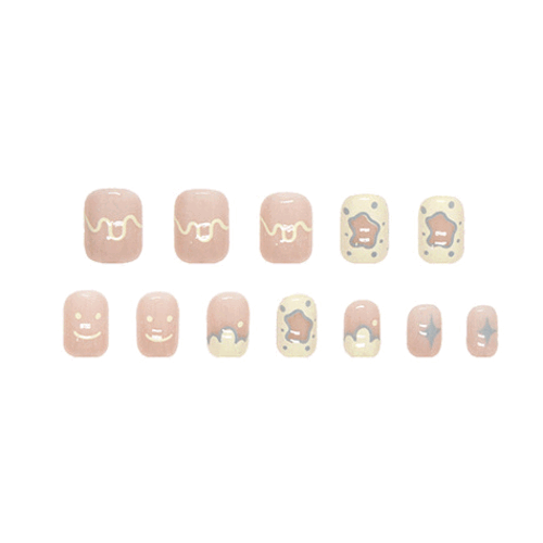 크림 스마일 네일팁