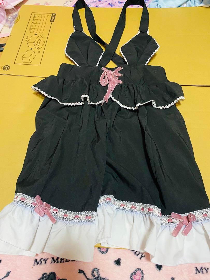 ディアマイラブ×サンリオ コラボ クロミ サス付きスカート ブラック LL