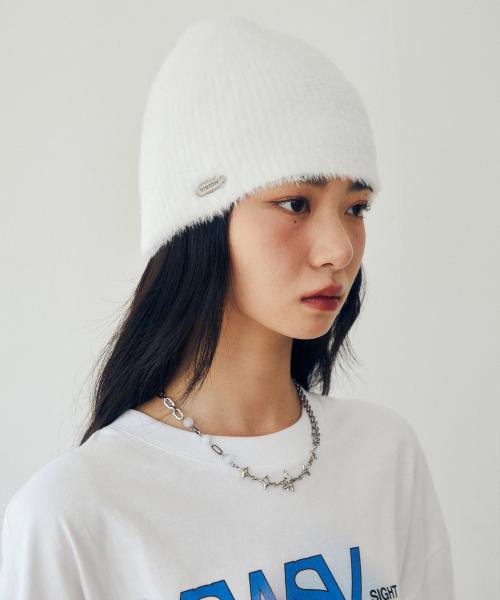 VSW Hairy Knit Beanie Ivory