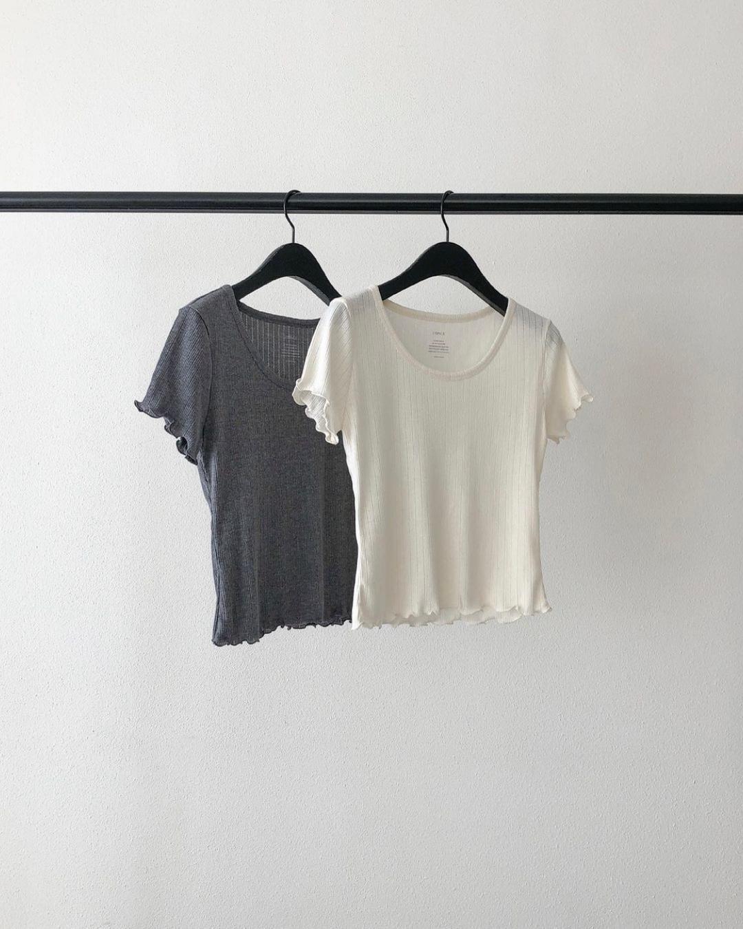 Eyelet short t shirts