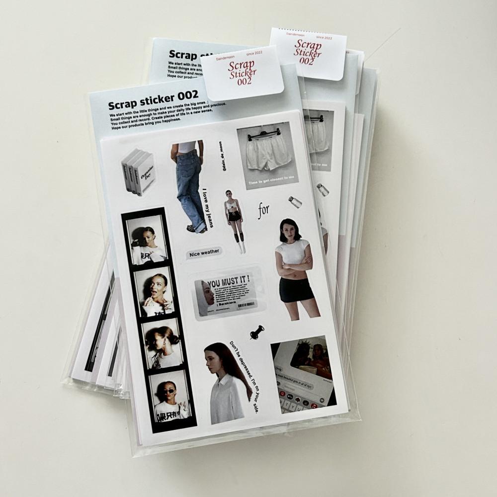 데인드문 scrap sticker 002 스크랩스티커 오브젝트스티커 오브제스티커
