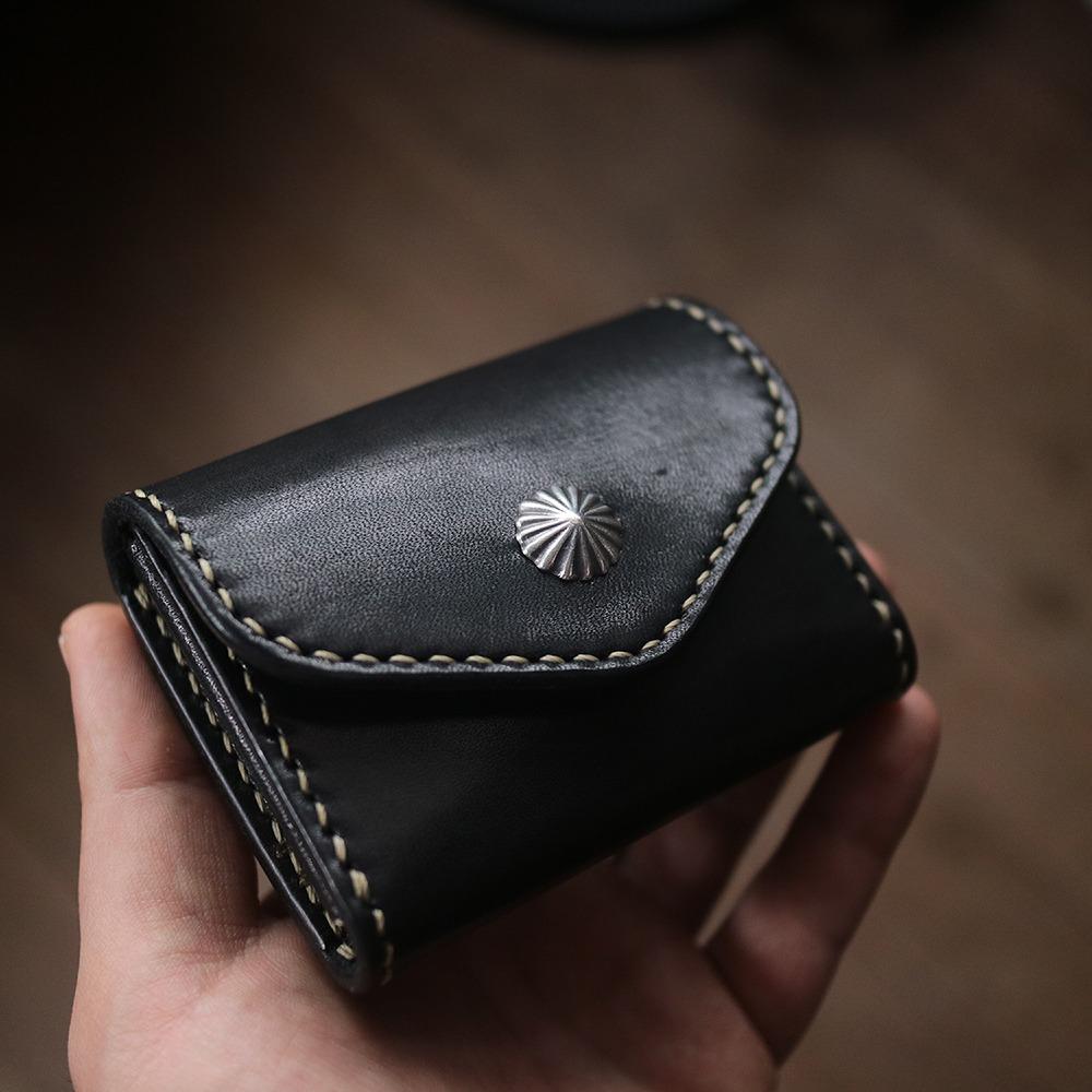 Q's Card Case 925 Silver Concho ver./Tochigi black