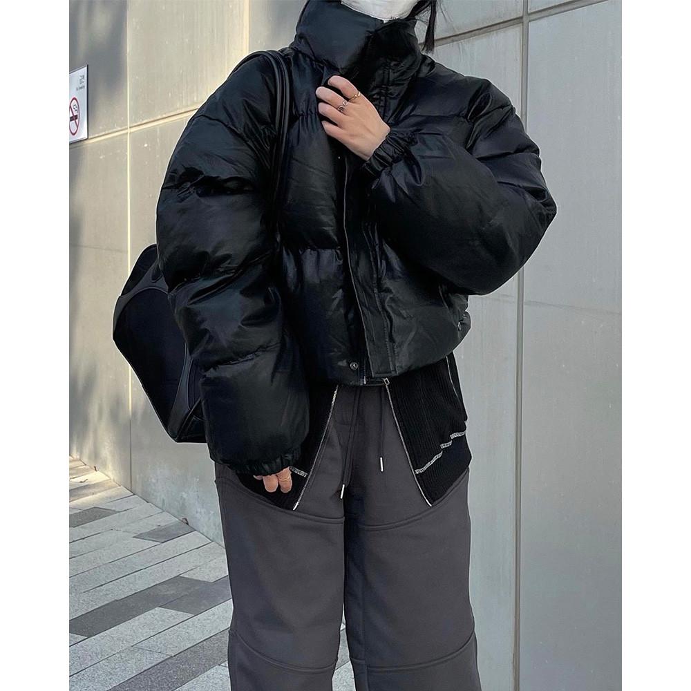 아인레더숏패딩(BLACK)