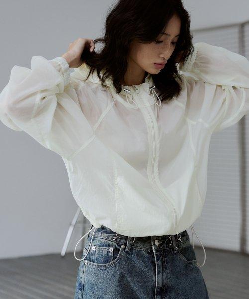 [Summer Ver]퍼커링 시어 윈드 자켓 [CREAM]