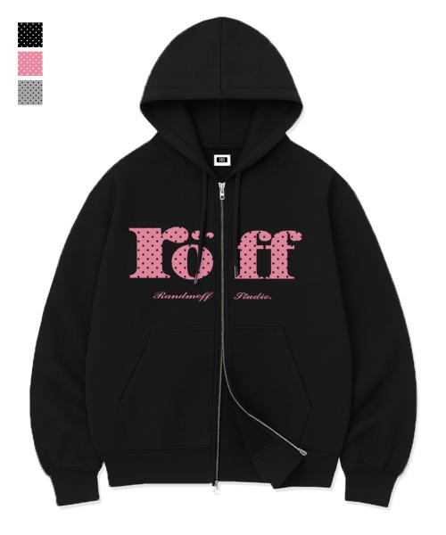 RÖFF TYPE PLAY SPACE DOT OVER FIT 2-WAY ZIP-UP (3color)