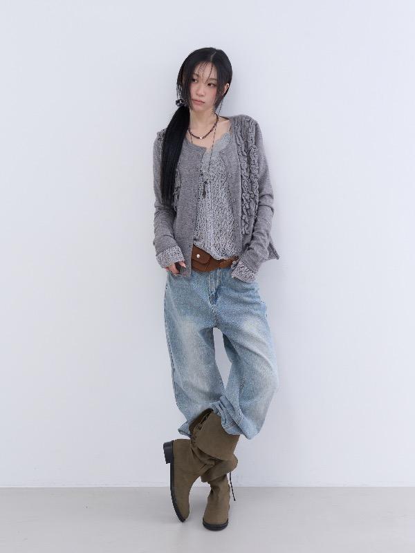 daily regular straight denim pants