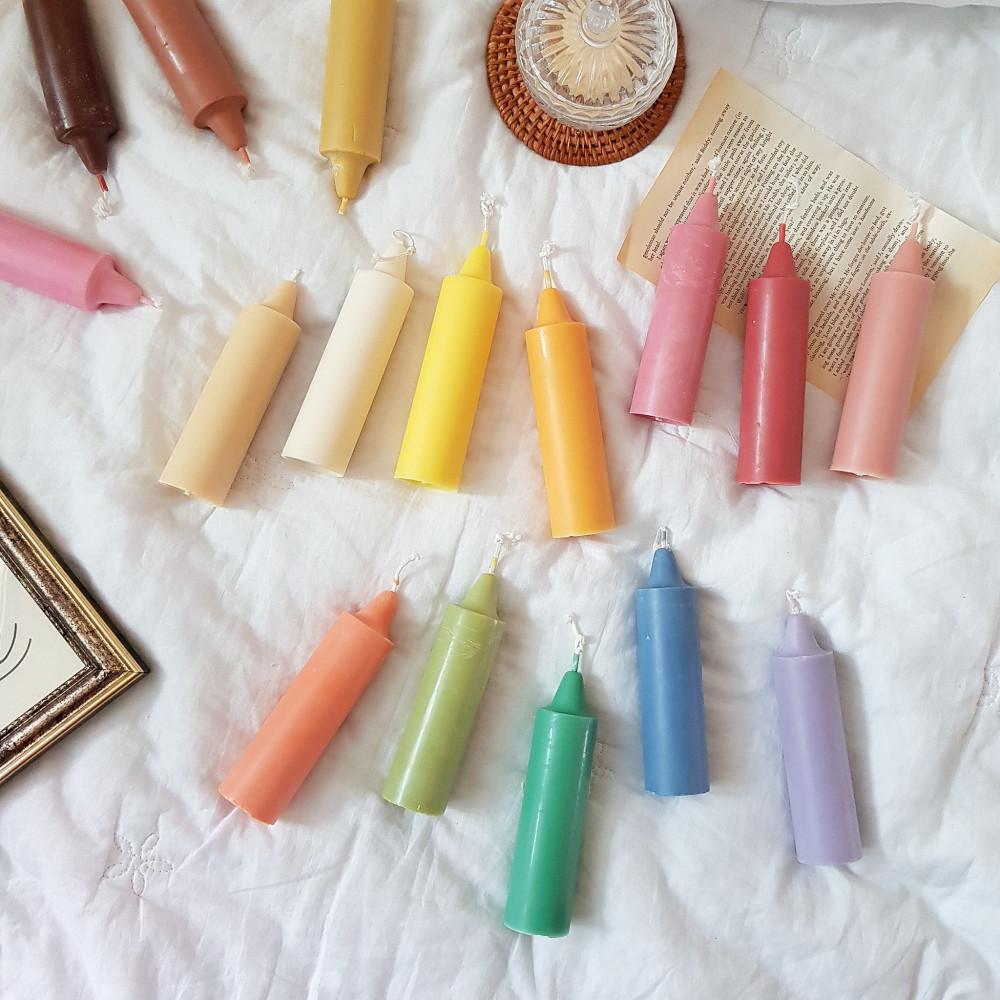 막대초 크레용캔들 (3size/16color) 테이퍼 오브제 빈티지 돌상 테이블 인테리어