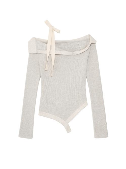 DEMI CUTOUT LONG SLEEVE (OATMEAL)