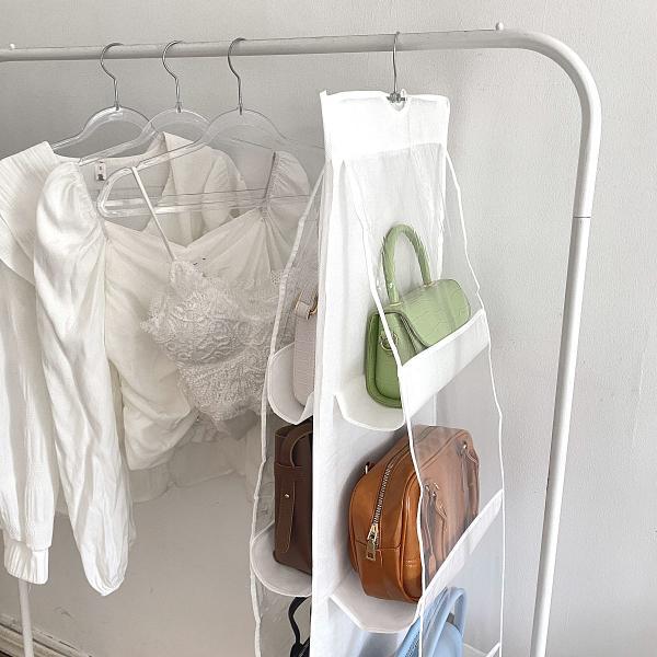 화이트 가방 보관 수납장 패브릭 정리함 2type