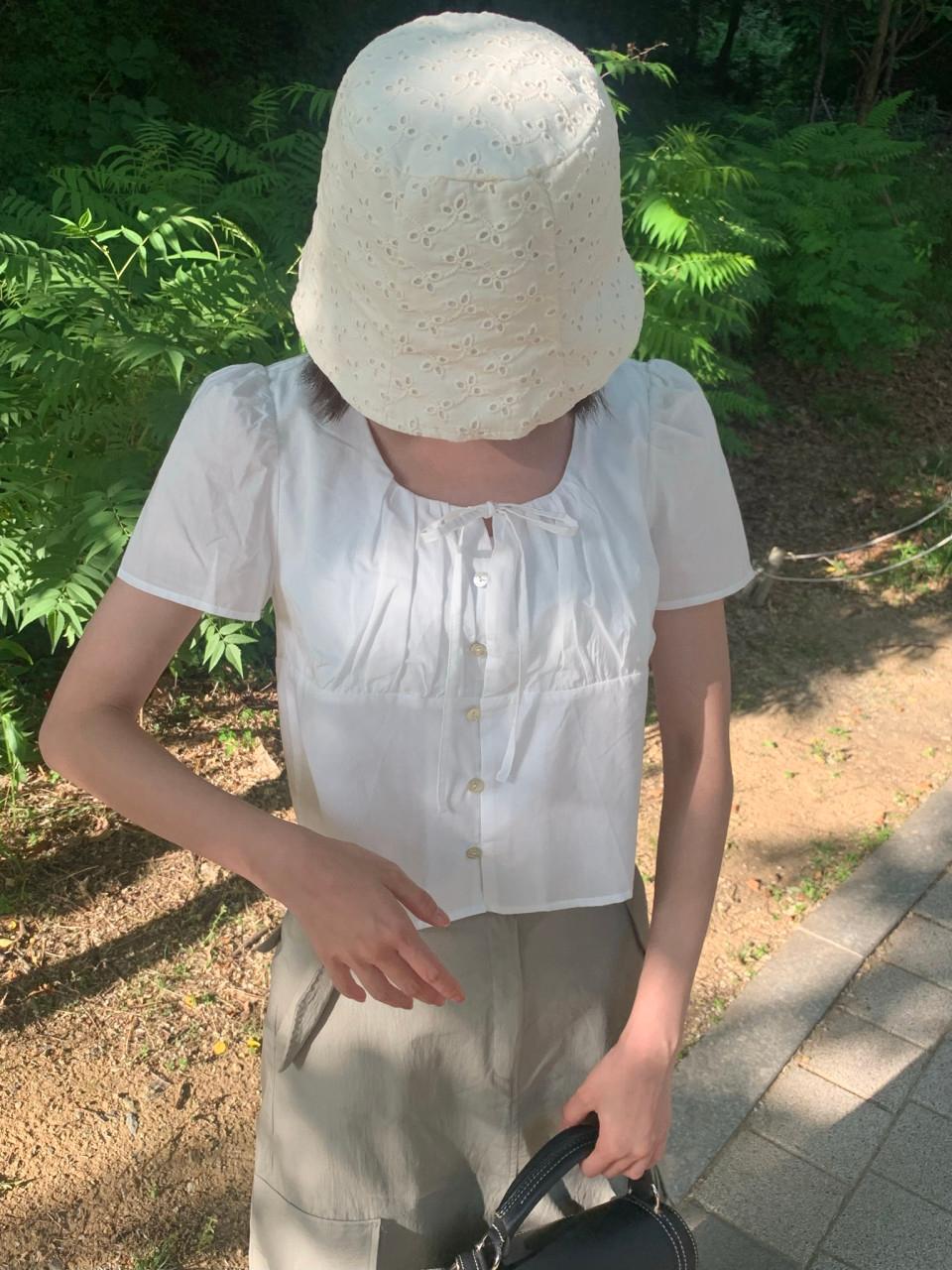 애니웨이썸머 forest shirring blouse