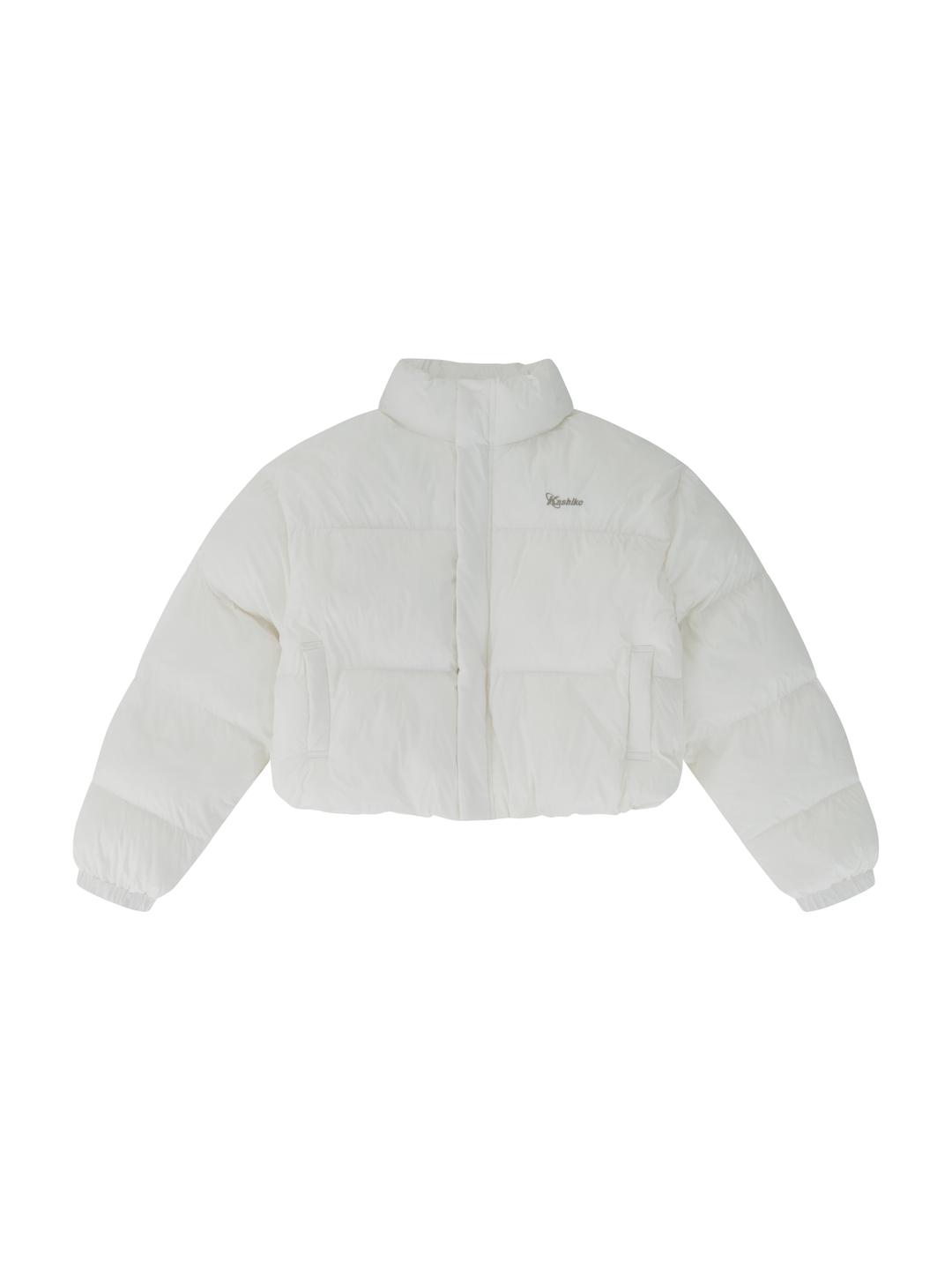 Embroidered Crop Padding Ivory