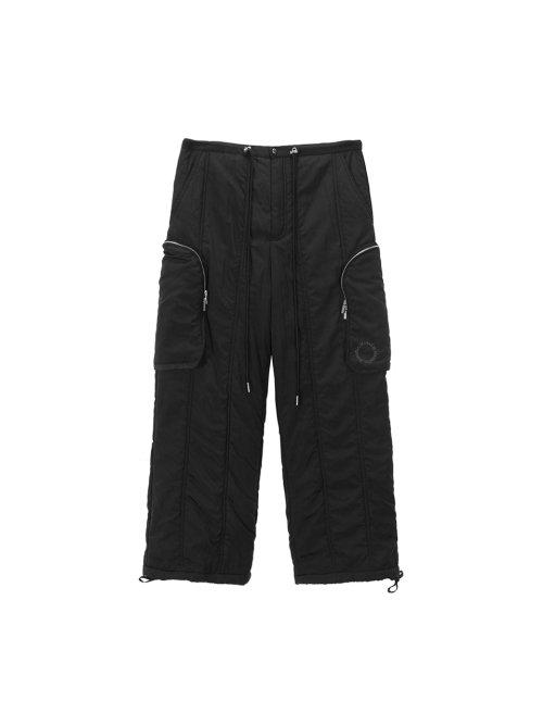 PADDED NYLON OUT POCKET PANTS IN BLACK