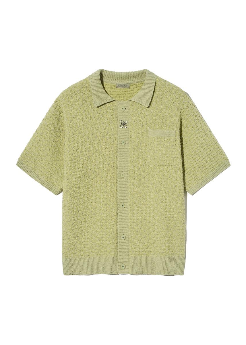 Mix Flower Half Cardigan - L.GREEN