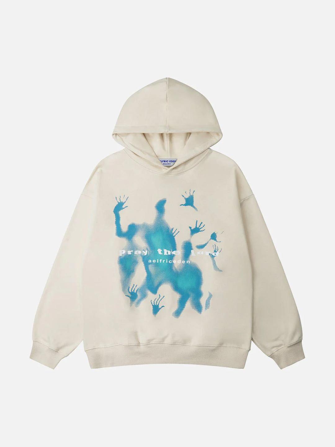 Aelfric Eden Abstraction Shadow Print Hoodie [Recommended by @luvv4iys] - Apricot / XS