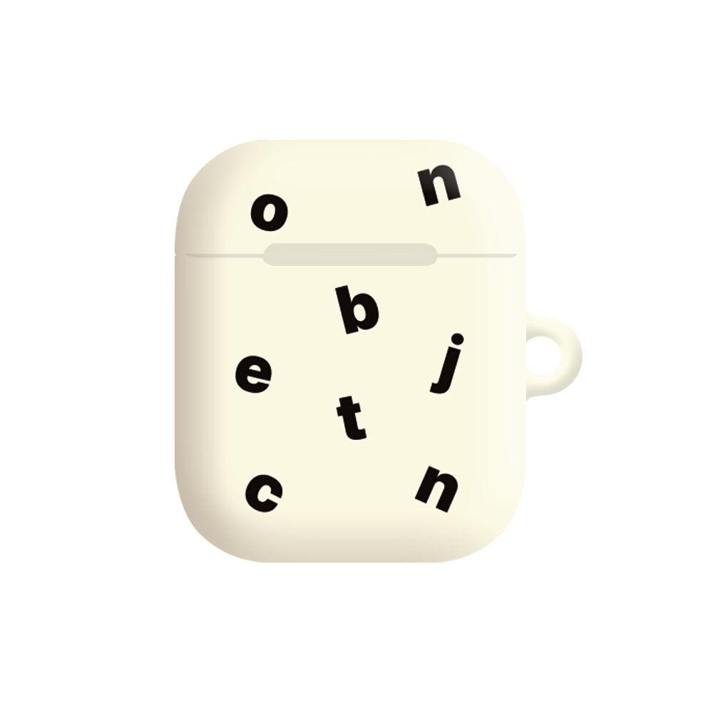 [에어팟/에어팟프로 케이스] logo pattern cream