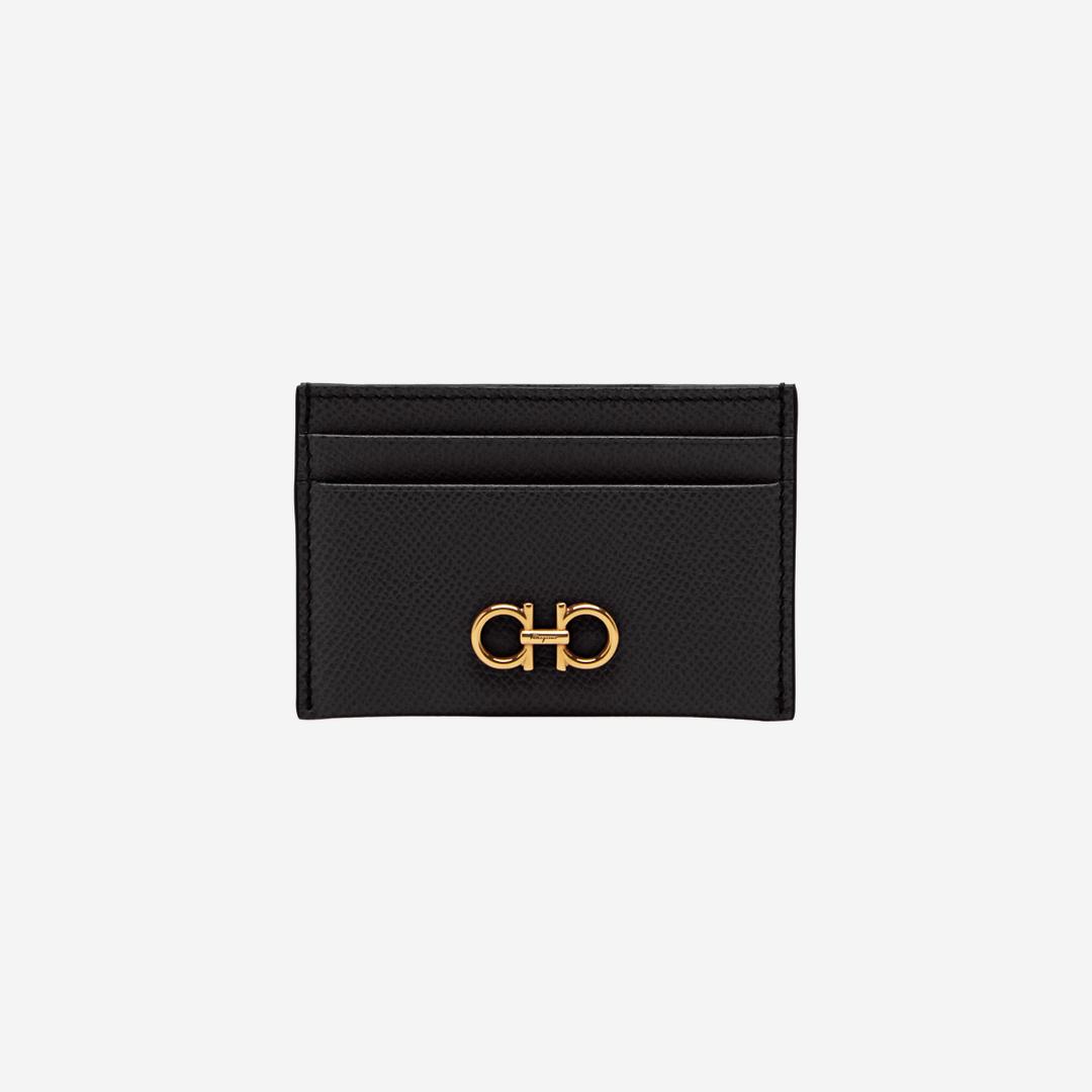 Ferragamo Gancini Credit Card Holder Black