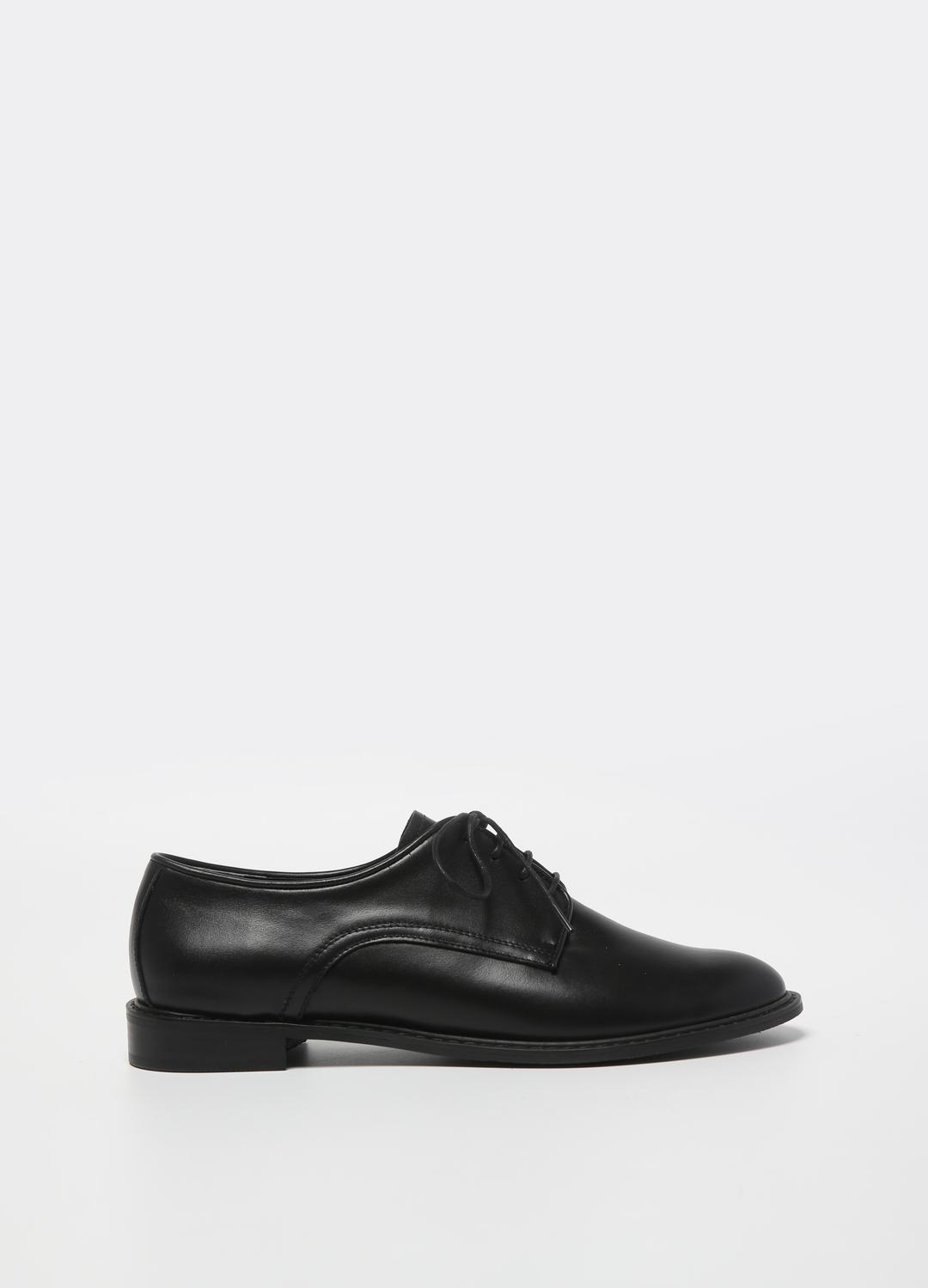PLAIN DERBY SHOES (BLACK)