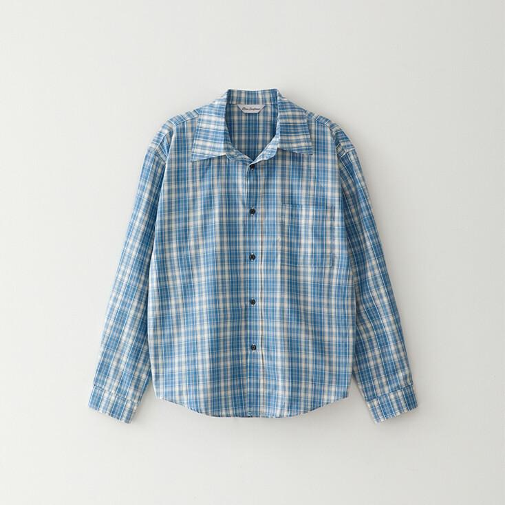 Bluesf formal checkered shirt - Light blue