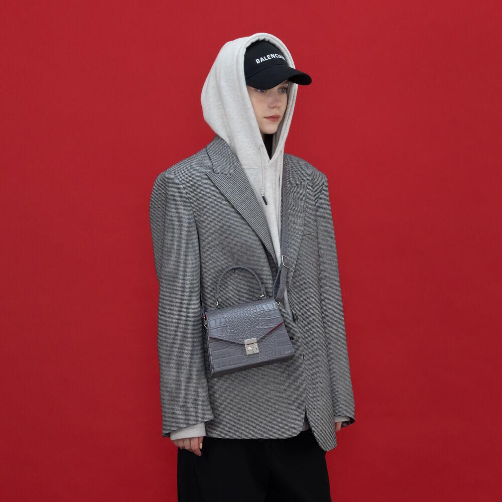 [ATEMSTUDIO] 샤토 사첼백 크로커다일 그레이