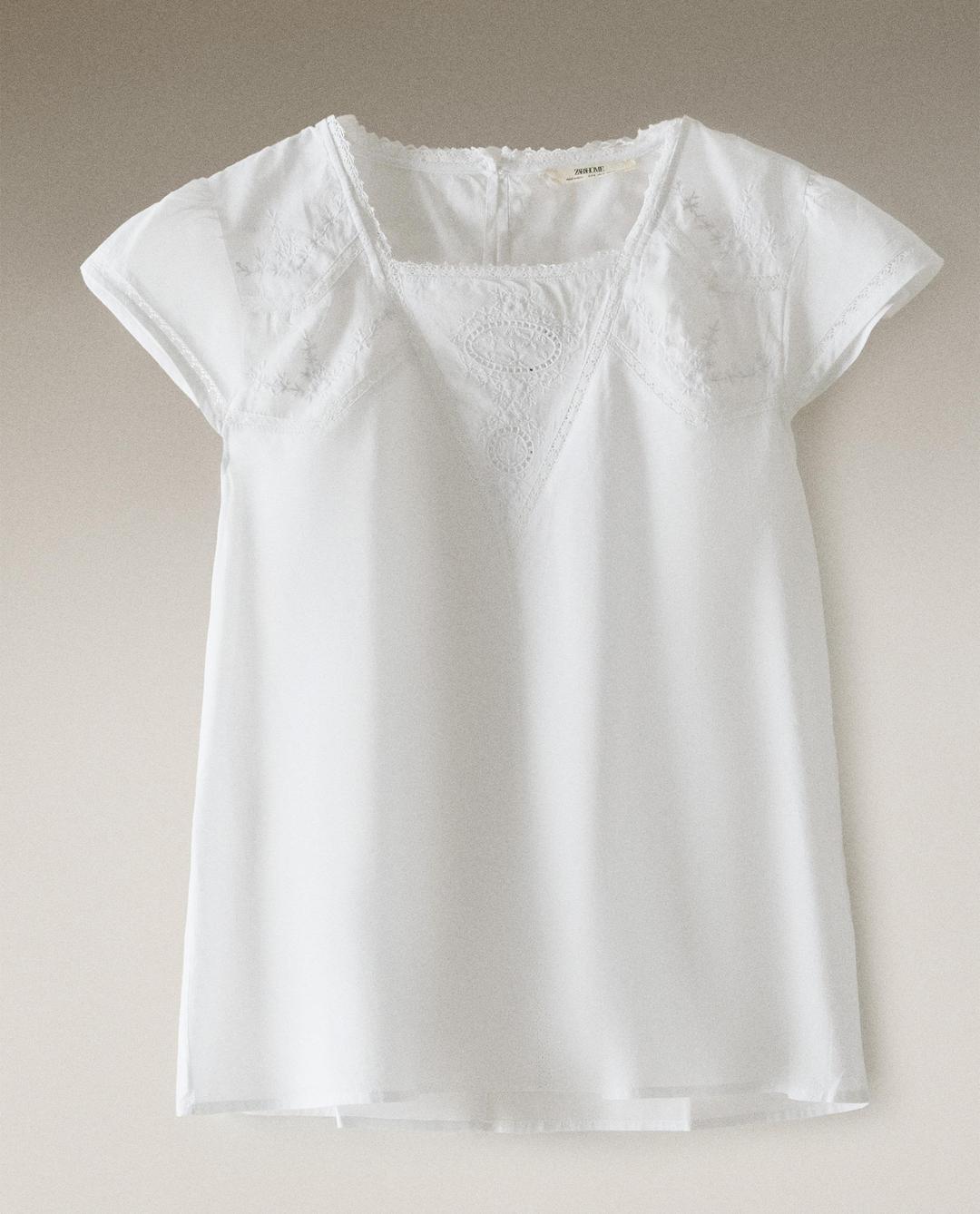 레이스 & 자수 티셔츠