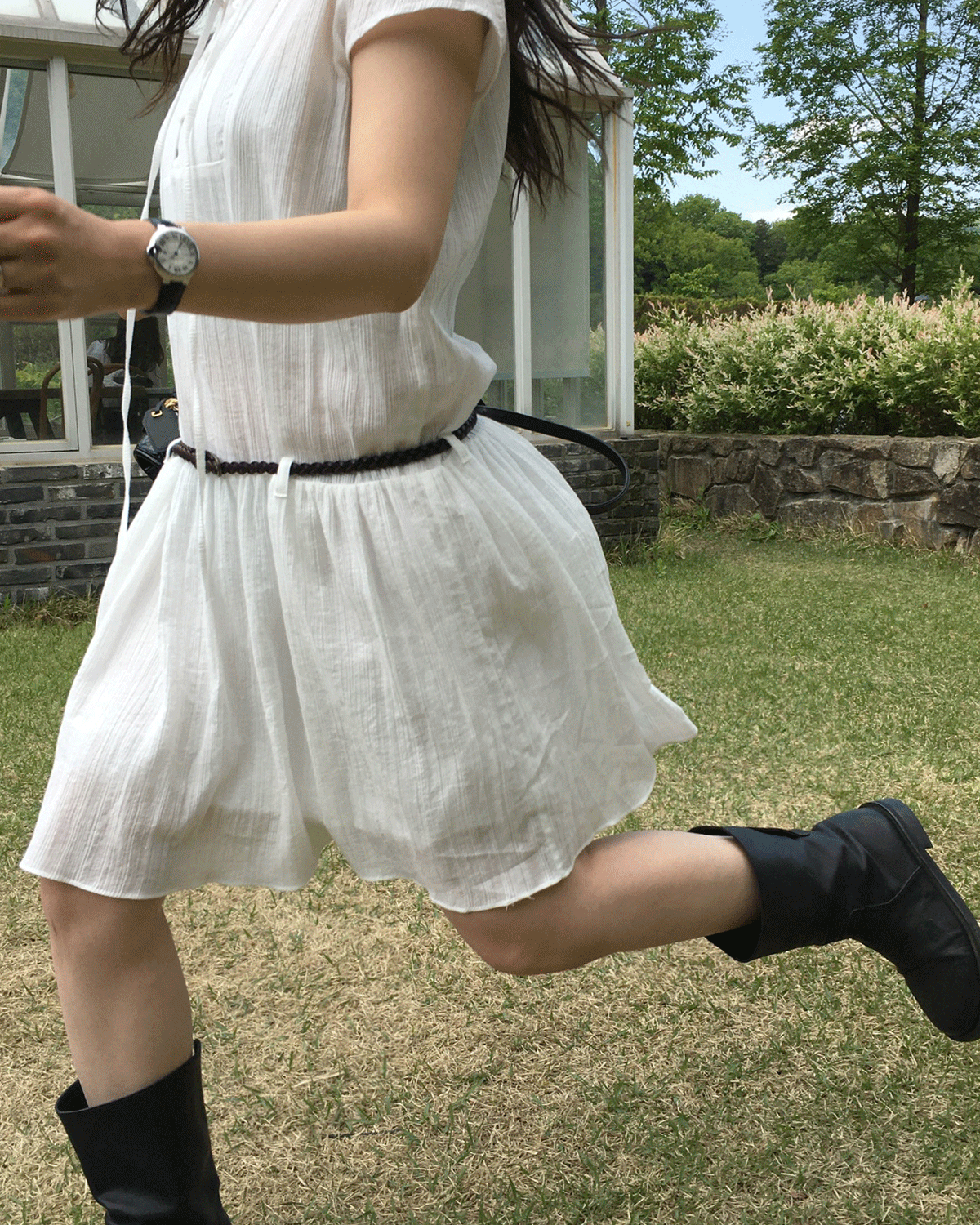 FLEE MINI DRESS + BELT SET (2COLOR)