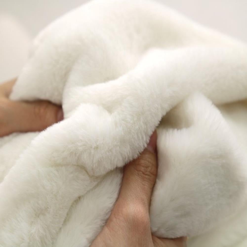 털원단 페이크 퍼원단 인형 극세사 벨보아 인조 밍크 기본형 스노우화이트10mm 소분1/8