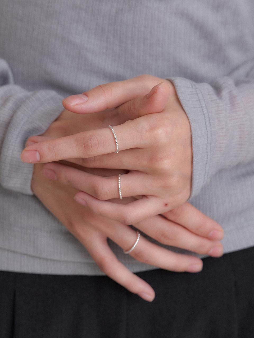 오블라 mini dewy ring_plain set (2PCS) JR001