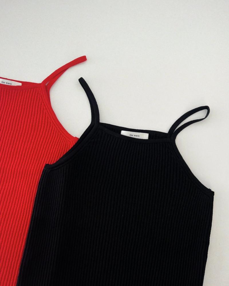 (막장SALE/당일) THE WAVE 더웨이브 캘리 홀터넥 니트 나시 탑 (3color)