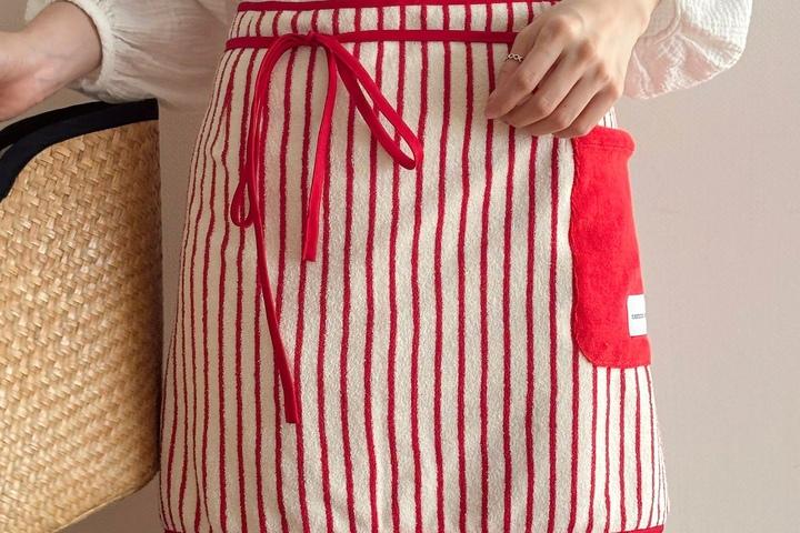 레드 보나베띠 타올 허리앞치마 주방 에이프런 집들이 선물