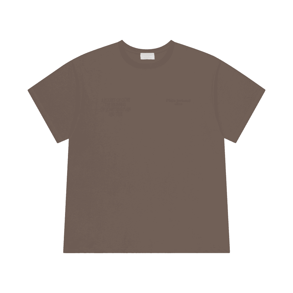 plain beginning tee (almond brown)
