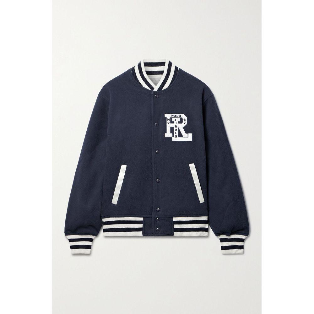 폴로 랄프 로렌 여성 Reversible appliquéd felt and satin bomber jacket 자켓 211910176001HUNTER NAVY