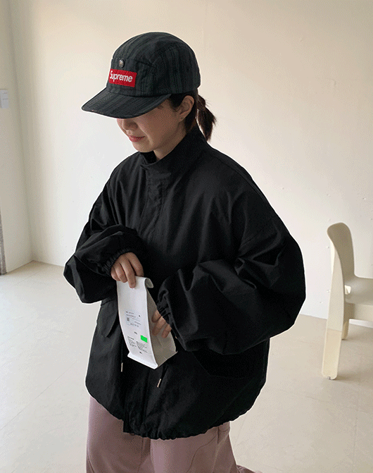[unisex] 호카니 스트링 오버 야상 자켓 (3color)