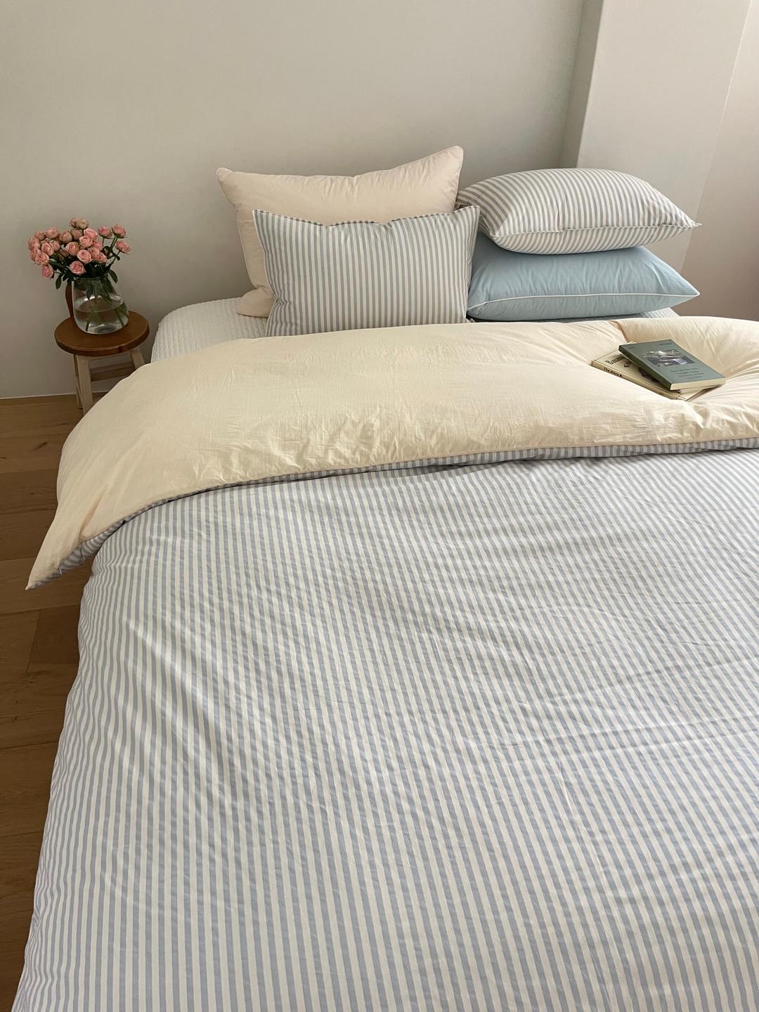 60수 밀키 스트라이프 이불