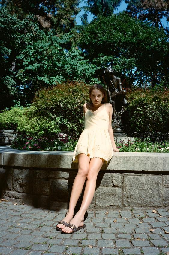 자수 포플린 원피스