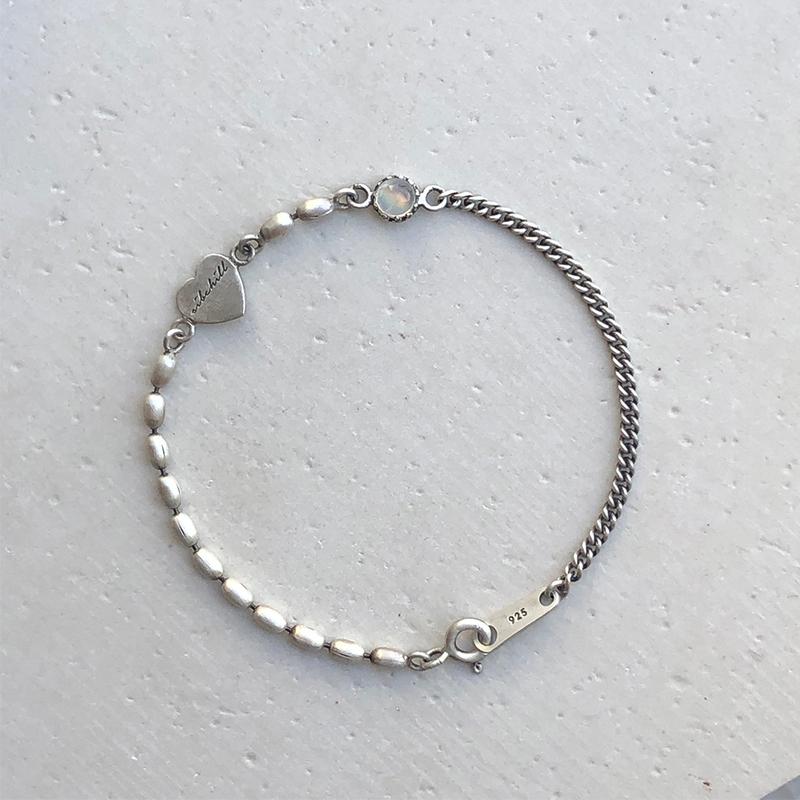 [서윤 착용] Slim ballchain Bracelet(믹스체인/실버)