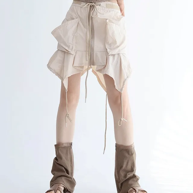 제너 언발 스트링 스커트